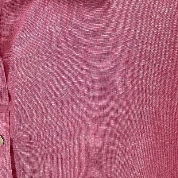 Talbots Woman Petites 3XP‎ Pink Button-Up 100% Linen Shirt Top Like New - Picture 4 of 9